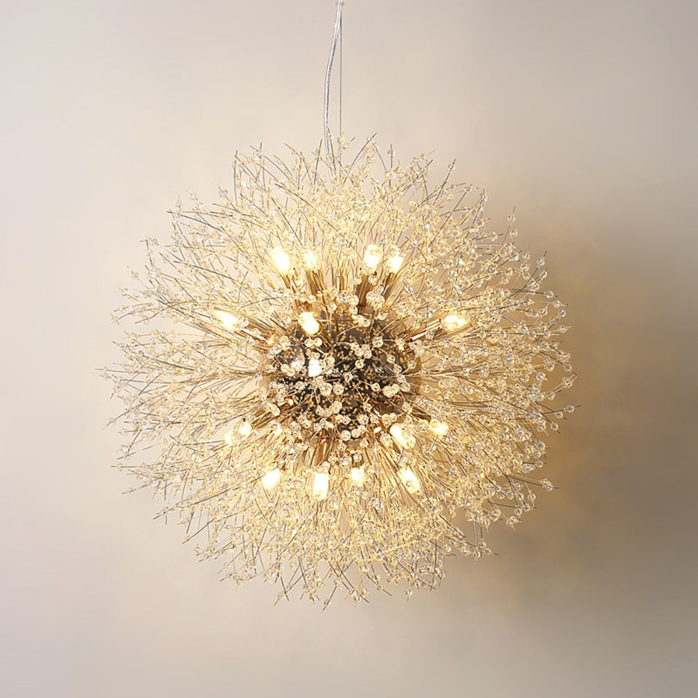 Modern Pendant Lighting | Crystal Dandelion Lamps | 1-light for Stairs Living Room Dining - Lamps