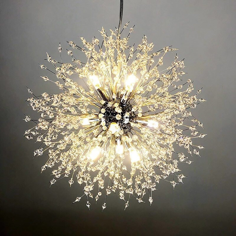 Modern Pendant Lighting | Crystal Dandelion Lamps | 1-light for Stairs Living Room Dining - Lamps