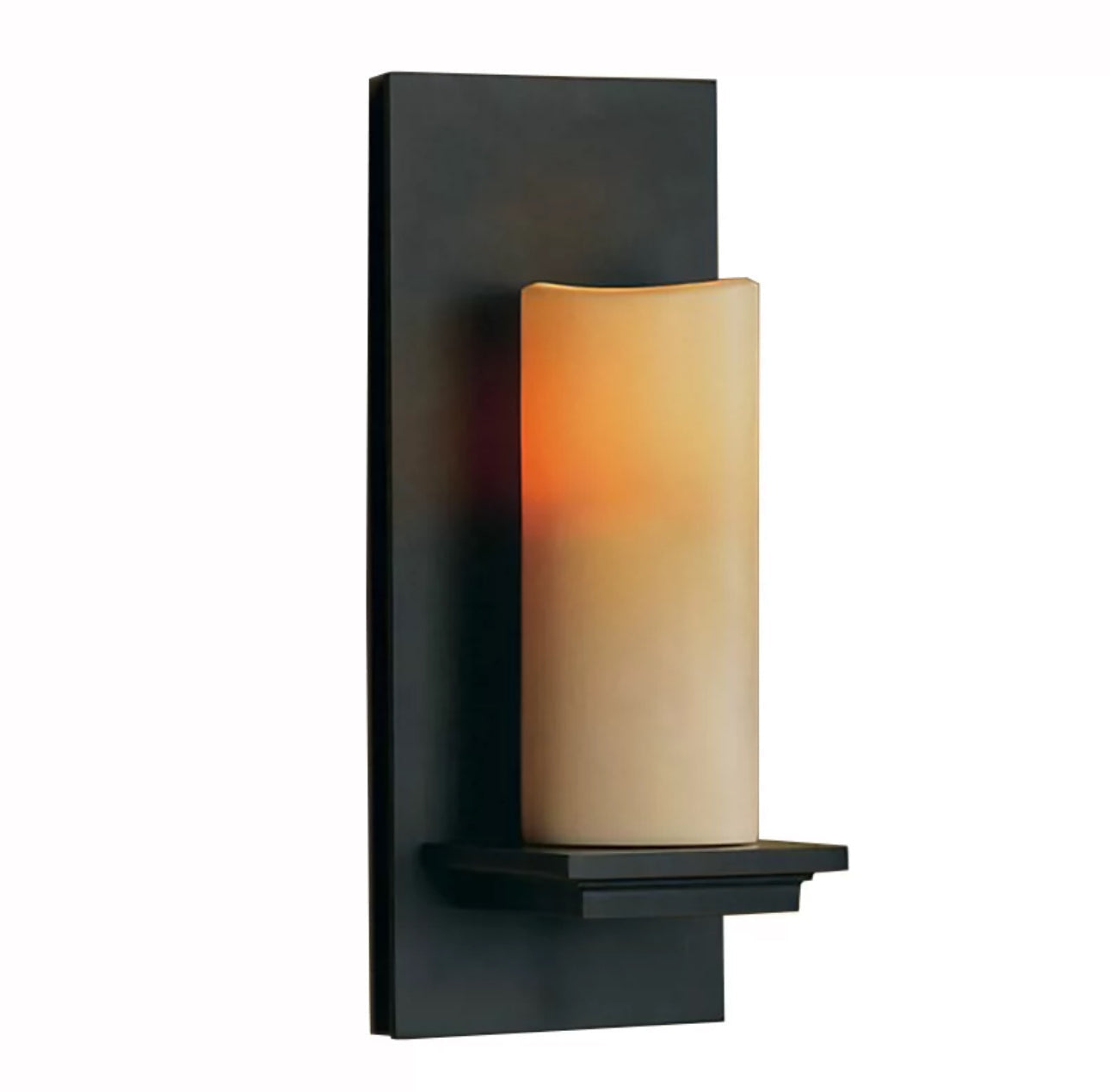 Iron and Glass Candle Wall Sconce – Modern Candle-style Light for Hallway or Bedroom - Minimalist Lamps