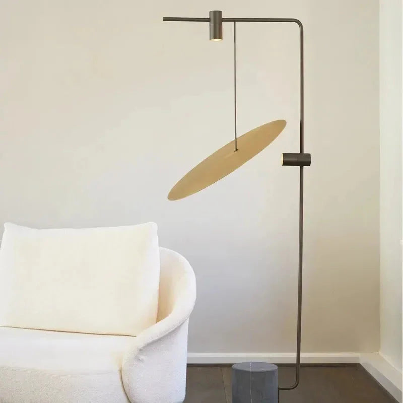 Mid-modern Marble Floor Lamp for Living Room Bedroom - Minimalist Floor Lamps