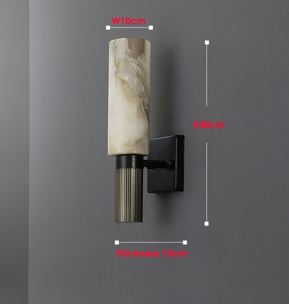 Luxury Wall Sconces| Real Marble Copper Base Lights for Living Room Hotel Restaurants - Modern Sconces