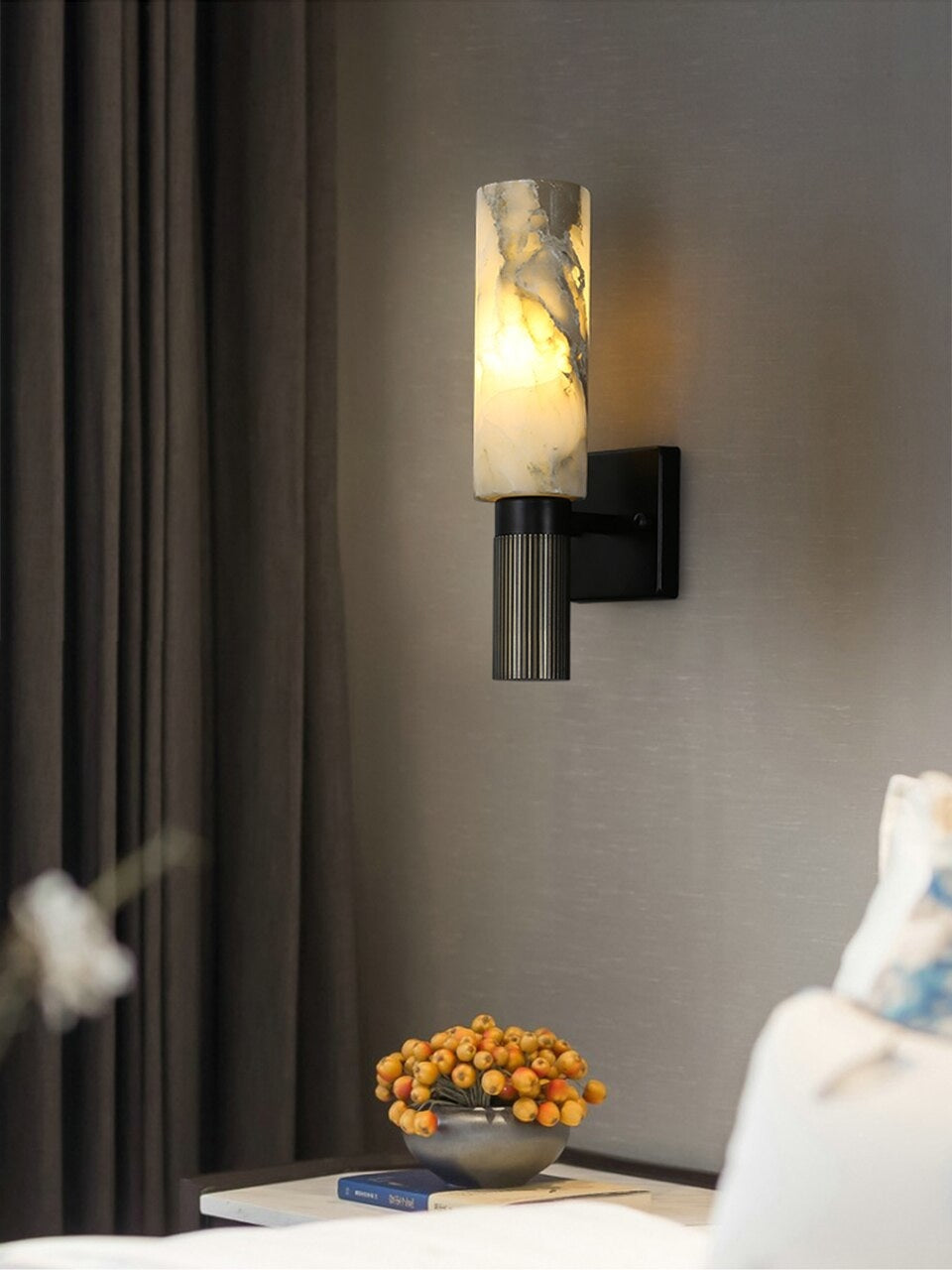 Luxury Wall Sconces| Real Marble Copper Base Lights for Living Room Hotel Restaurants - Modern Sconces