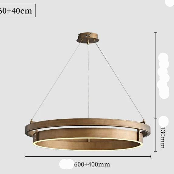 Modern Minimalist Ring Pendant Light – Large Led Circular Chandelier - Chandeliers