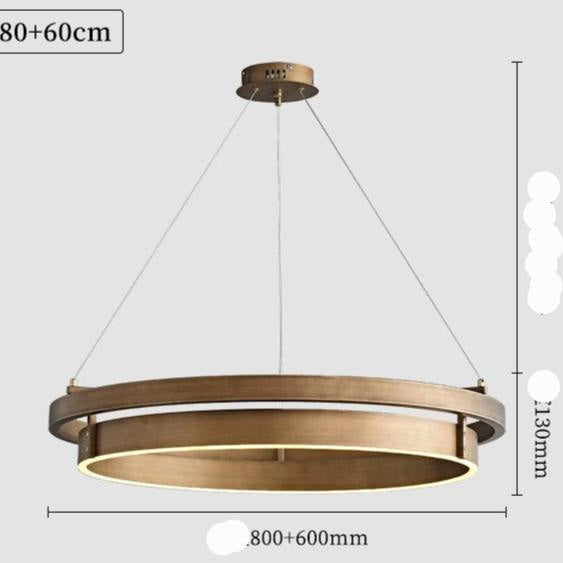 Modern Minimalist Ring Pendant Light – Large Led Circular Chandelier - Chandeliers