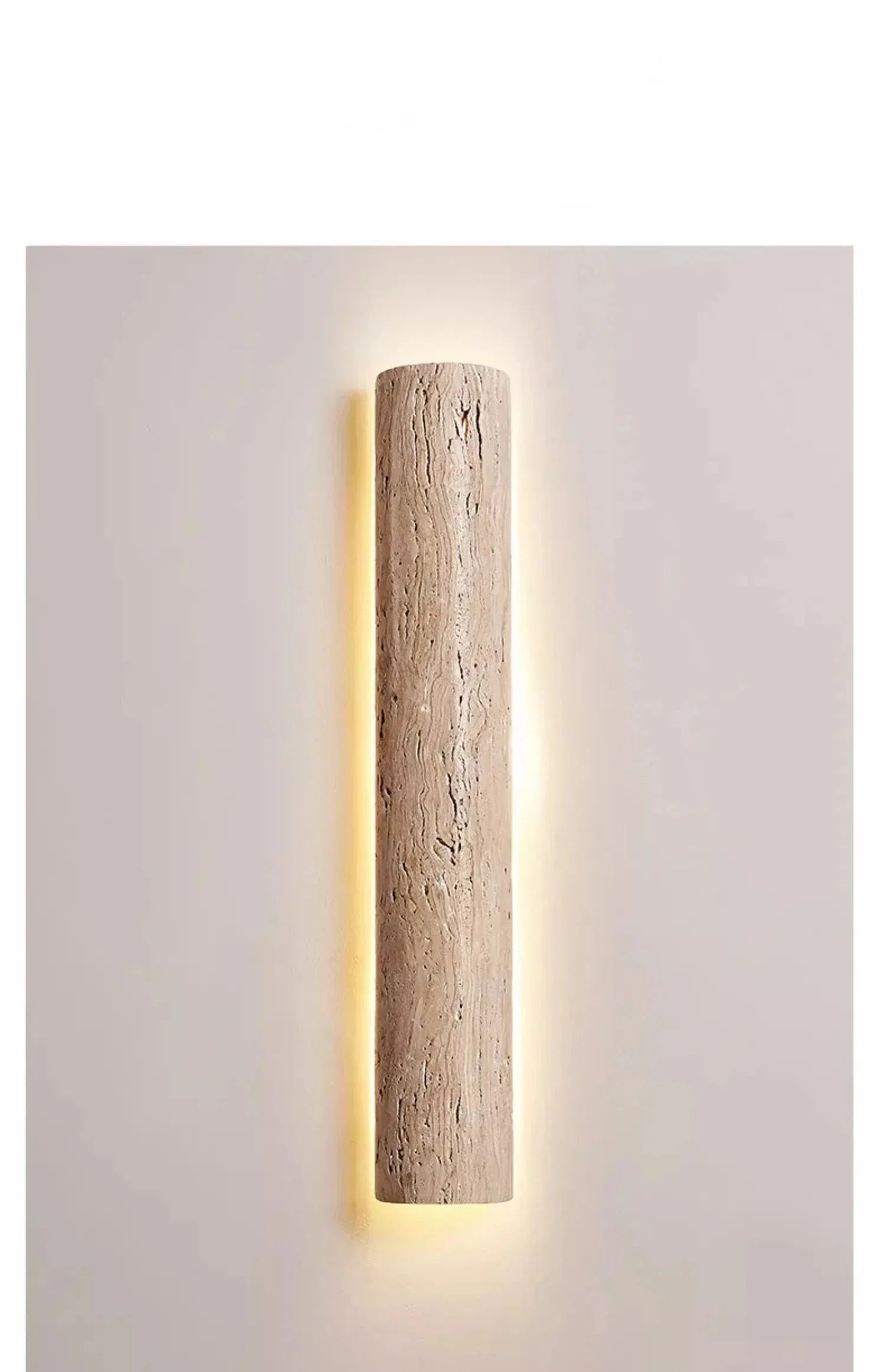 Taupe Natural Travertine Stone Led Wall Sconce for Indoor Outdoor Home Hotel - Modern Sconces