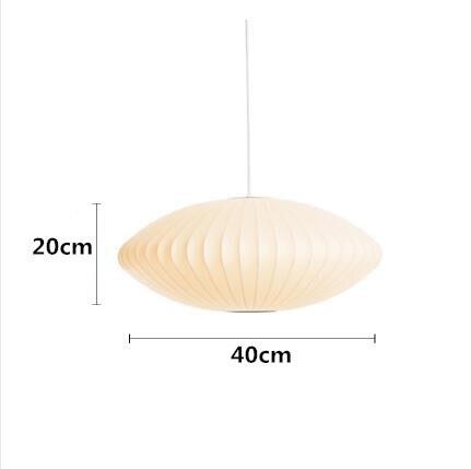 Nelson Bubble Pendant Lamp | White Silk Ceiling Lamps | Bedroom Living Room Lighting | Casalola - Lamps