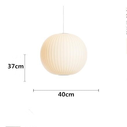 Nelson Bubble Pendant Lamp | White Silk Ceiling Lamps | Bedroom Living Room Lighting | Casalola - Lamps