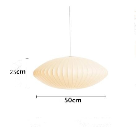 Nelson Bubble Pendant Lamp | White Silk Ceiling Lamps | Bedroom Living Room Lighting | Casalola - Lamps