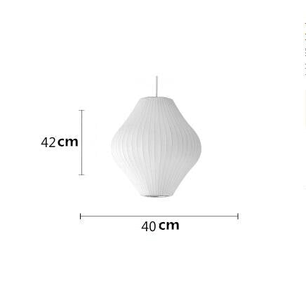 Nelson Bubble Pendant Lamp | White Silk Ceiling Lamps | Bedroom Living Room Lighting | Casalola - Lamps