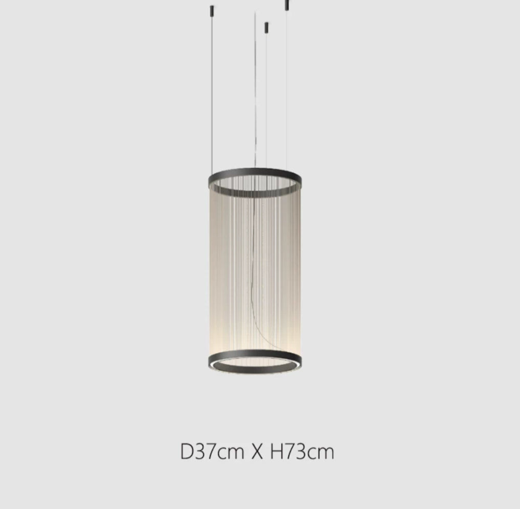 Pendant Light Collection in Aluminum Brass and Polycarbonate – Modern Lighting for Dining Living Spaces - Lamps