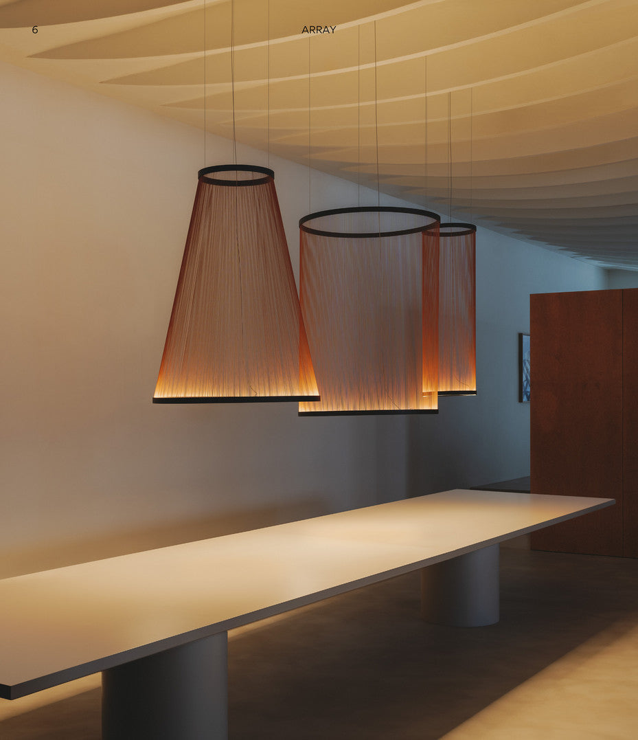 Pendant Light Collection in Aluminum Brass and Polycarbonate – Modern Lighting for Dining Living Spaces - Lamps