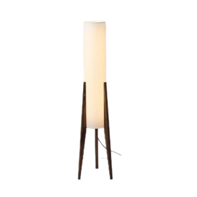 Solid Wood Floor Lamp Fabric Lampshade Modern Bedroom Living Room Decor - Minimalist Floor Lamps