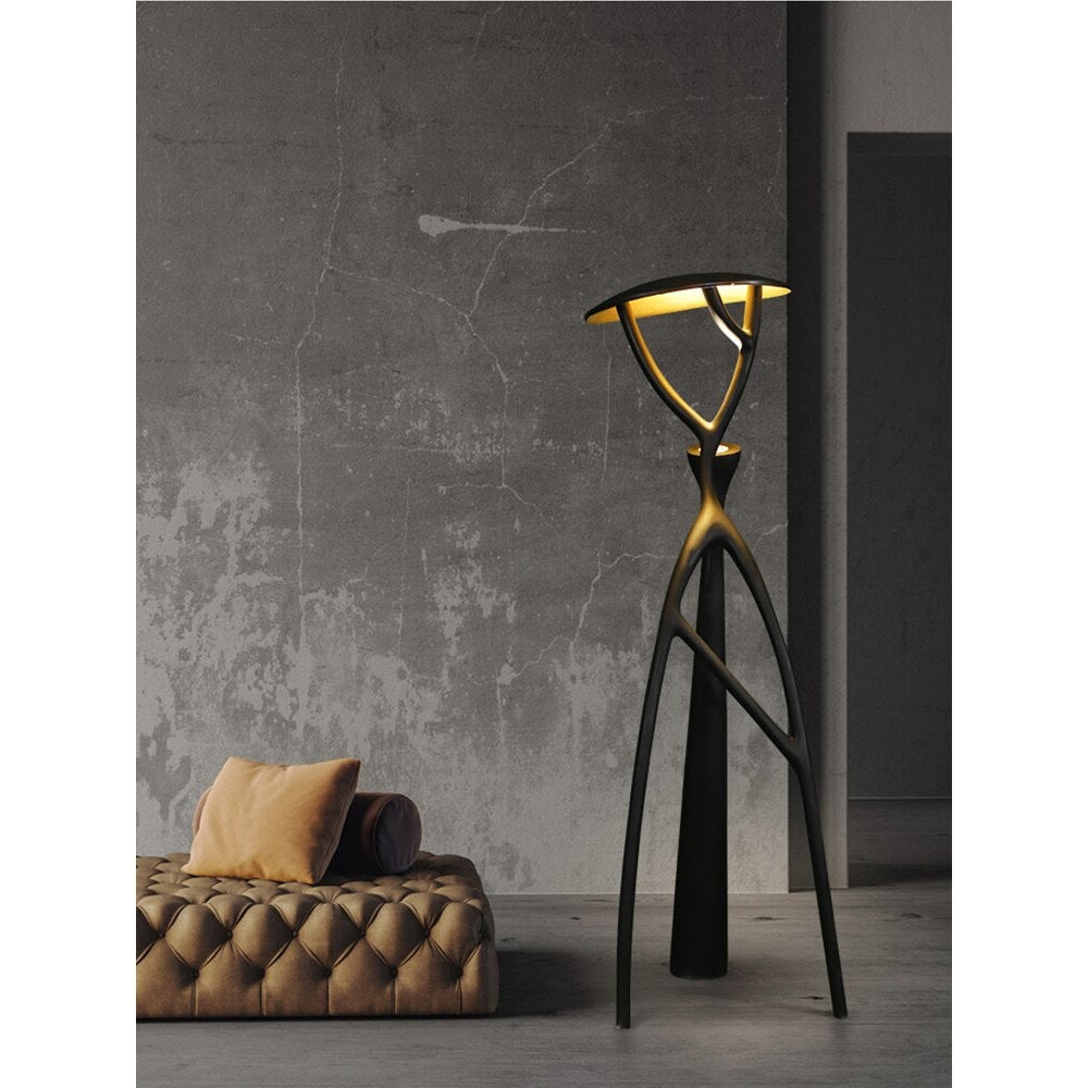 Sculpture Floor Lamps Unique Black Resin Desert Tree | Casalola - Lamps