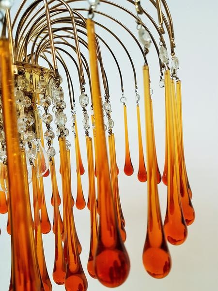 Murano Chandelier | Dining Room Light Fixtures | Italian Water Drop for Living Hotel - Chandeliers