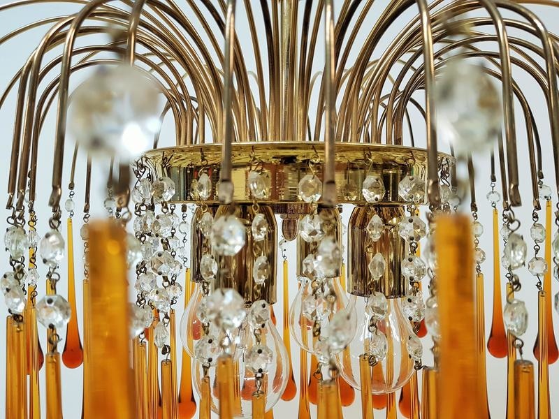 Murano Chandelier | Dining Room Light Fixtures | Italian Water Drop for Living Hotel - Chandeliers