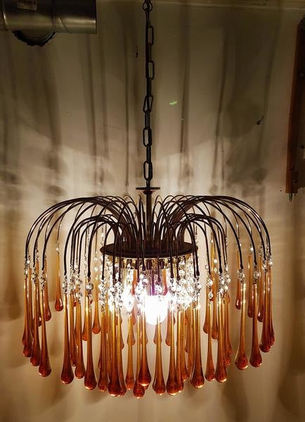 Murano Chandelier | Dining Room Light Fixtures | Italian Water Drop for Living Hotel - Chandeliers