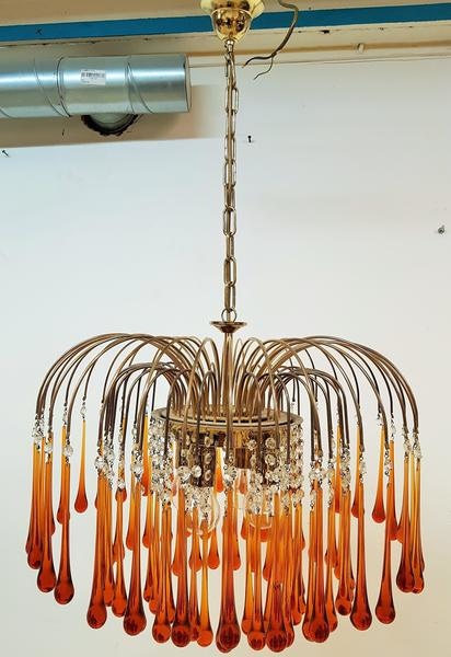 Murano Chandelier | Dining Room Light Fixtures | Italian Water Drop for Living Hotel - Chandeliers