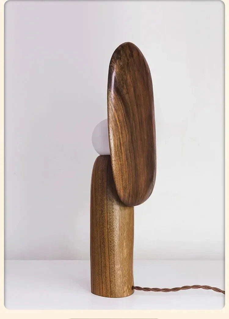 Modern Sculptural Wooden Table Lamps ?? Minimalist Accent Lighting Art Deco Design for Living Rooms & Bedrooms - Lamps