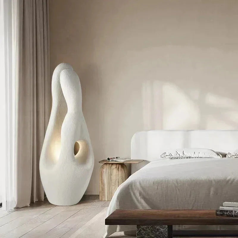 Wabi-sabi Luxury Modern Minimalism White Floor Lamp for Living Room Bedroom - Unique Lamps