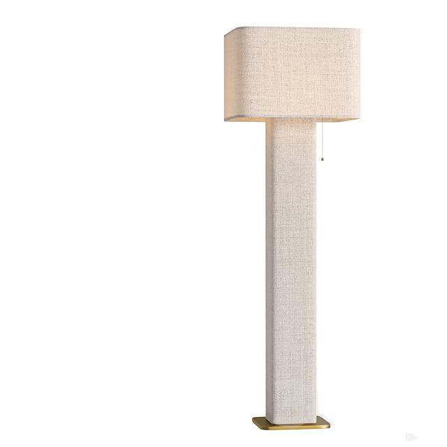 Modern Minimalism Fabric Floor Lamp with Cylindrical Base - Minimalist Floor Lamps