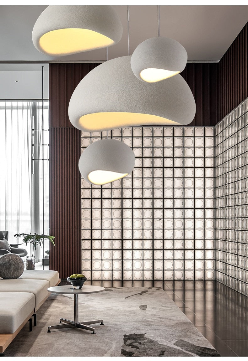 Ceramic Pendant Lamp | Modern Sculptural Led Light for Dining & Living Rooms - Lamps