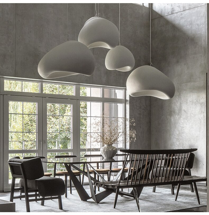 Ceramic Pendant Lamp | Modern Sculptural Led Light for Dining & Living Rooms - Lamps