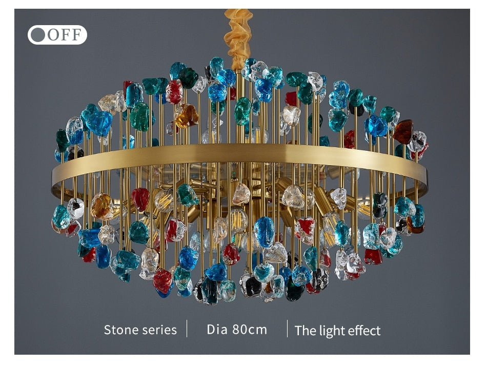 Luxury Chandelier | Colorful Crystal for Living Room Dining Hotel - Chandeliers