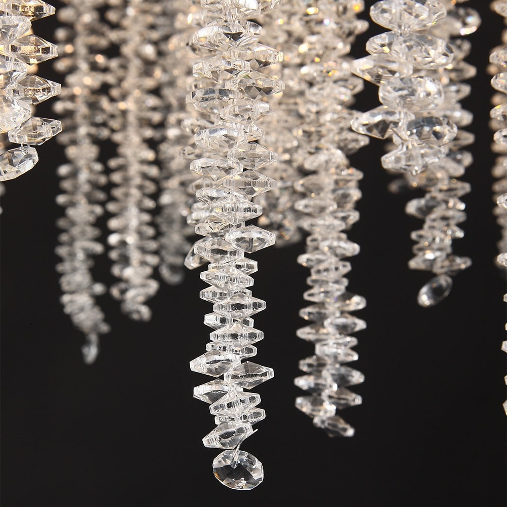 Real Crystal Chandelier | Wisteria Luxury Lighting for Stairs Living Room Restaurants - Semi-flush Mounts