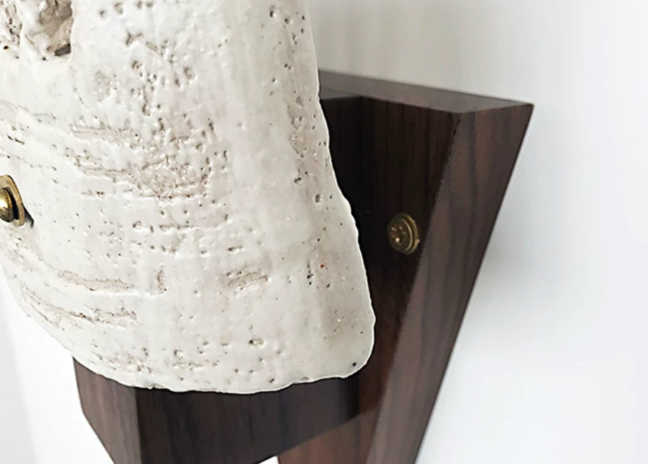 Wood Ceramic Wall Lamp for Modern Minimalist Interiors - Lamps